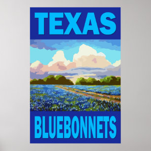 Affisch för Texas Bluebonnetskonst