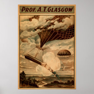 Affisch för Theatre för Glasgow luftballongcirkus