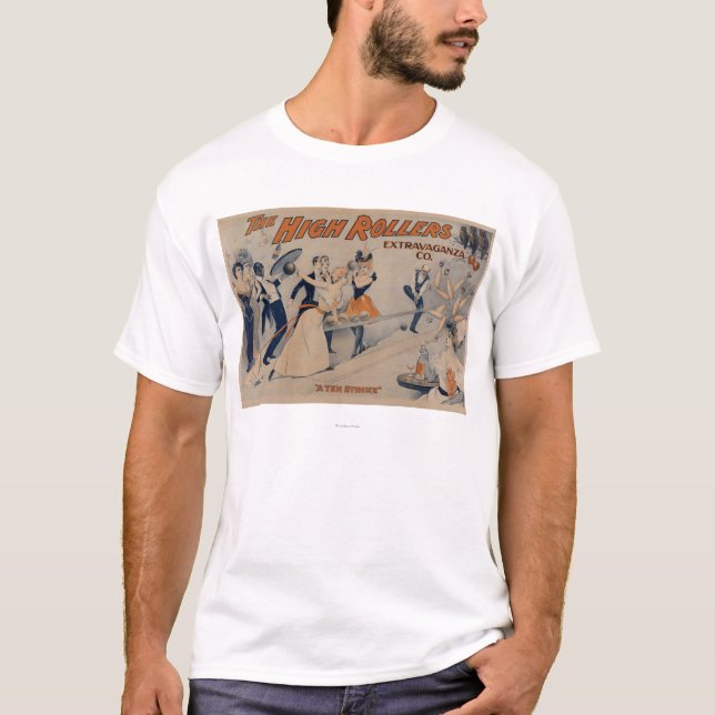 Affisch för Theatre för kickRollersBowling party Tee Shirt (Framsida)