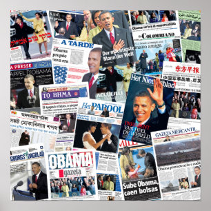 Affisch för tidning för Obama invigning