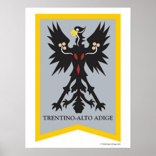 Affisch för Trentino alt- Adige italienregion