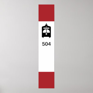 Affisch för TTC-Streetcarstopp med personligrutten