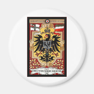 Affisch för tysk WW1 för vintage för Deutsches Magnet