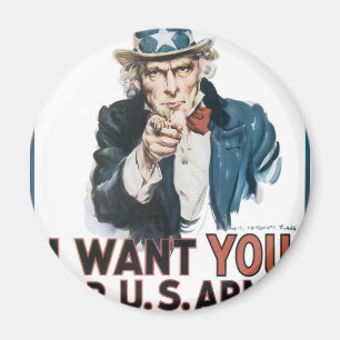 Affisch för Uncle Sam, Amerika. Jag önskar dig Magnet