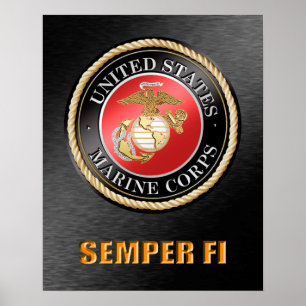 Affisch för USMC Semper Fi