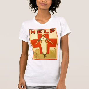 Affisch för världskrig 1 för vintageRöda Tee Shirt