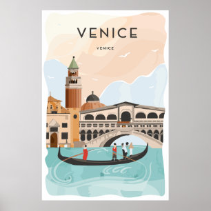 Affisch för Venedig-resor