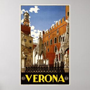 Affisch för Verona italienvintage resor