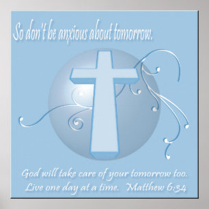 Affisch för Verse för Matthew 6:34bibel
