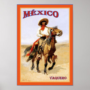 Affisch för vintage resor för ~ för México