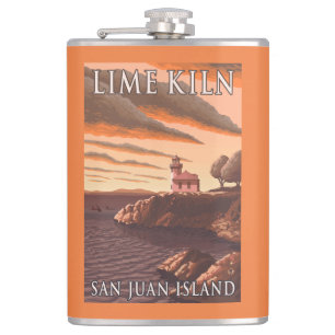 Affisch för vintage resor för limefruktKilnfyr Fickplunta