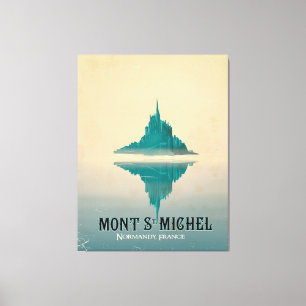 affisch för vintage resor för montst michel canvastryck