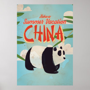Affisch för vintagechinasemester