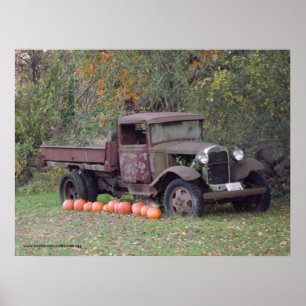 Affisch för vintagelastbil 3