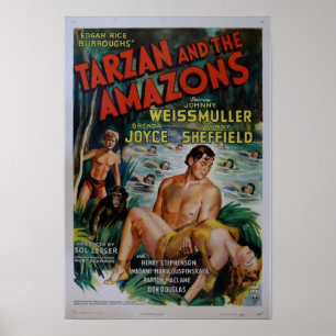 Affisch för vintageTarzan film