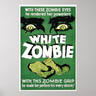 Affisch för vitZombiefilm