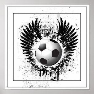 Affisch-Fotboll 12" x 12", Poster