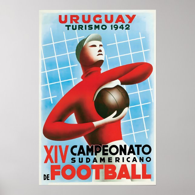 Affisch Fotboll Uruguay Sydamerikansk (Framsidan)