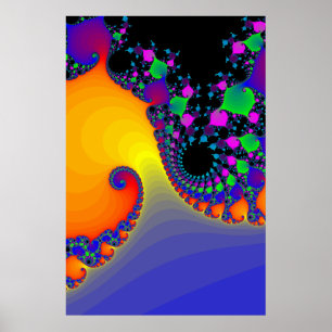 Affisch: Fractalspiraler Poster