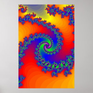 Affisch: Fractalspiraler Poster