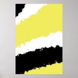 Affisch, Gul akvarell, Abstrakt minimalism Poster