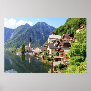 Affisch Hallstatt, Österrike