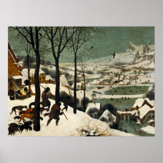 Affisch Jägarna i snö Pieter Bruegel