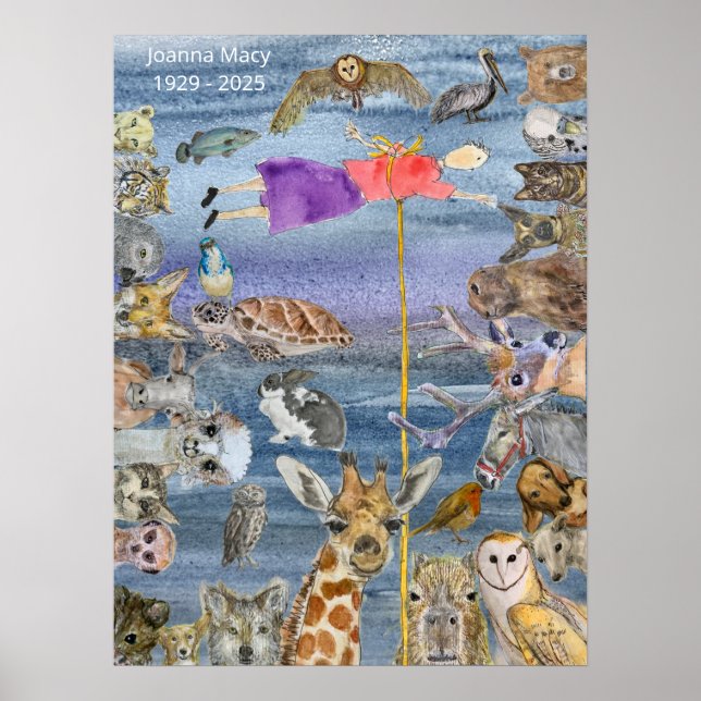 Affisch: Joanna flyger bland djuren Poster (Framsidan)