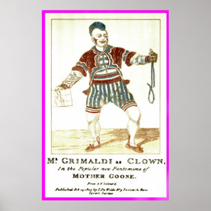 Affisch - Joseph "känguruunge" Grimaldi Jnr, som