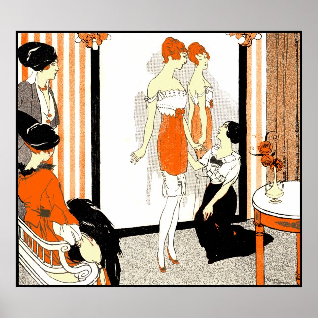 Affisch Korsetter Les Corsets Le Furet Paris (Framsidan)