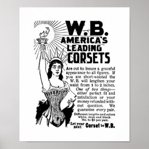 Affisch Korsetter The Ladies World Januari 1896