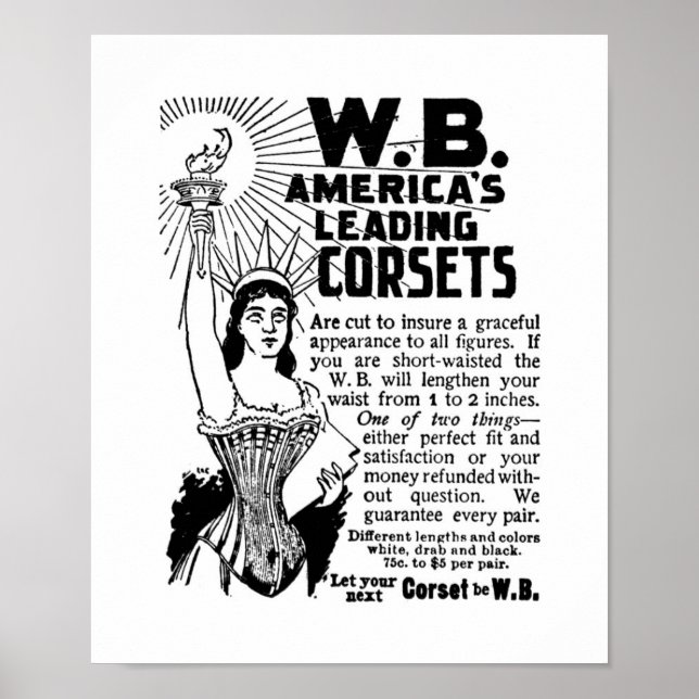 Affisch Korsetter The Ladies World Januari 1896 (Framsidan)