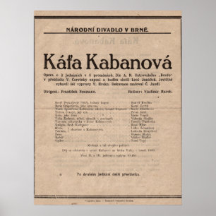 Affisch - Leoš Janáček Opera Káťa Kabanová
