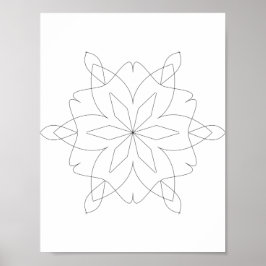 Affisch - Mandala att färglägga