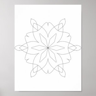 Affisch - Mandala att färglägga