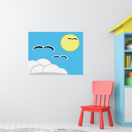 Affisch - Måsar svävar