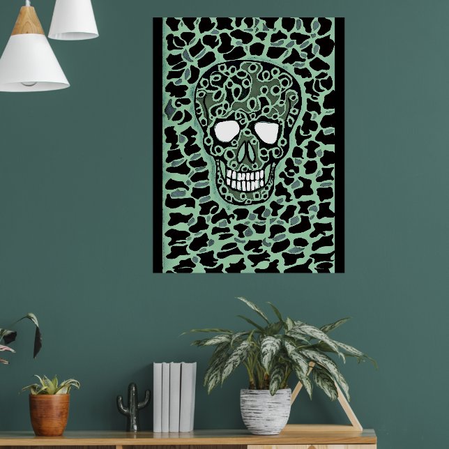Affisch med dödskalle-design (Vardagsrum 1)