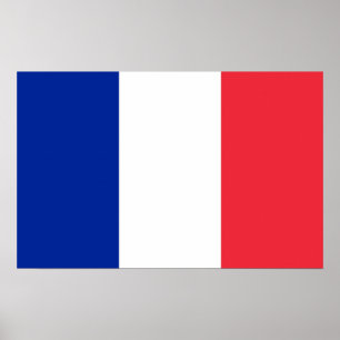 Affisch med flagga av frankriken