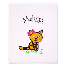 Affisch med orange katt fototryck