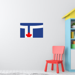Affisch med Torontos flagga, Kanada