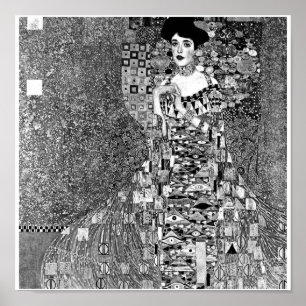 Affisch-Monokrom-Klimt Poster