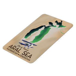 Affisch om Aral Sea Travel i karta Magnet