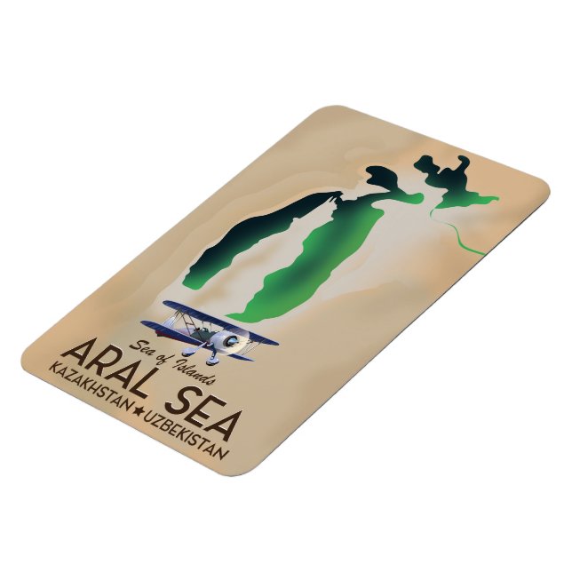 Affisch om Aral Sea Travel i karta Magnet (Vänstra Sidan)