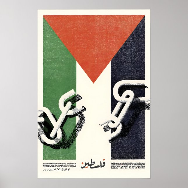 Affisch OSPAAAL Solidaritet med Palestinas folk (Framsidan)