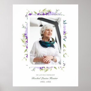 Affisch Purple Shades Garland In Loving Memory Fot