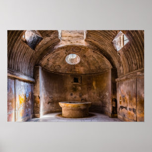 Affisch - romarebad - forntida Pompeii, italien