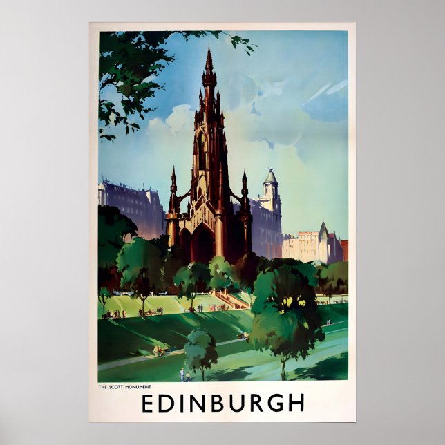 Affisch Skottland Edinburgh Scott Monument Tryck (Framsidan)