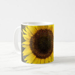 Affisch Solros på fält Fotograf Kaffemugg