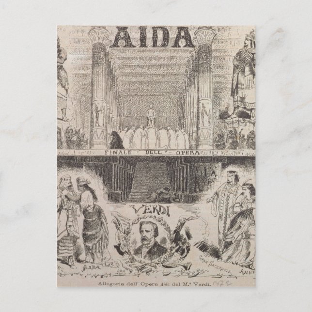 Affisch som annonserar en föreställning vykort (Framsida)