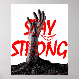 Affisch: Stay Strong Motivationscitatdesign Poster